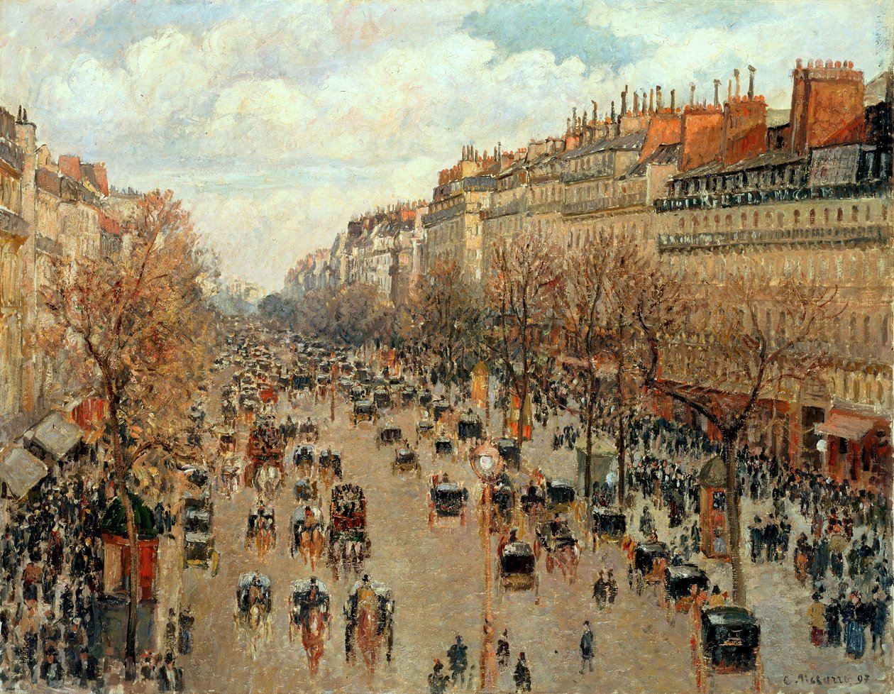 Boulevard Montmartre od Camille Jacob Pissarro