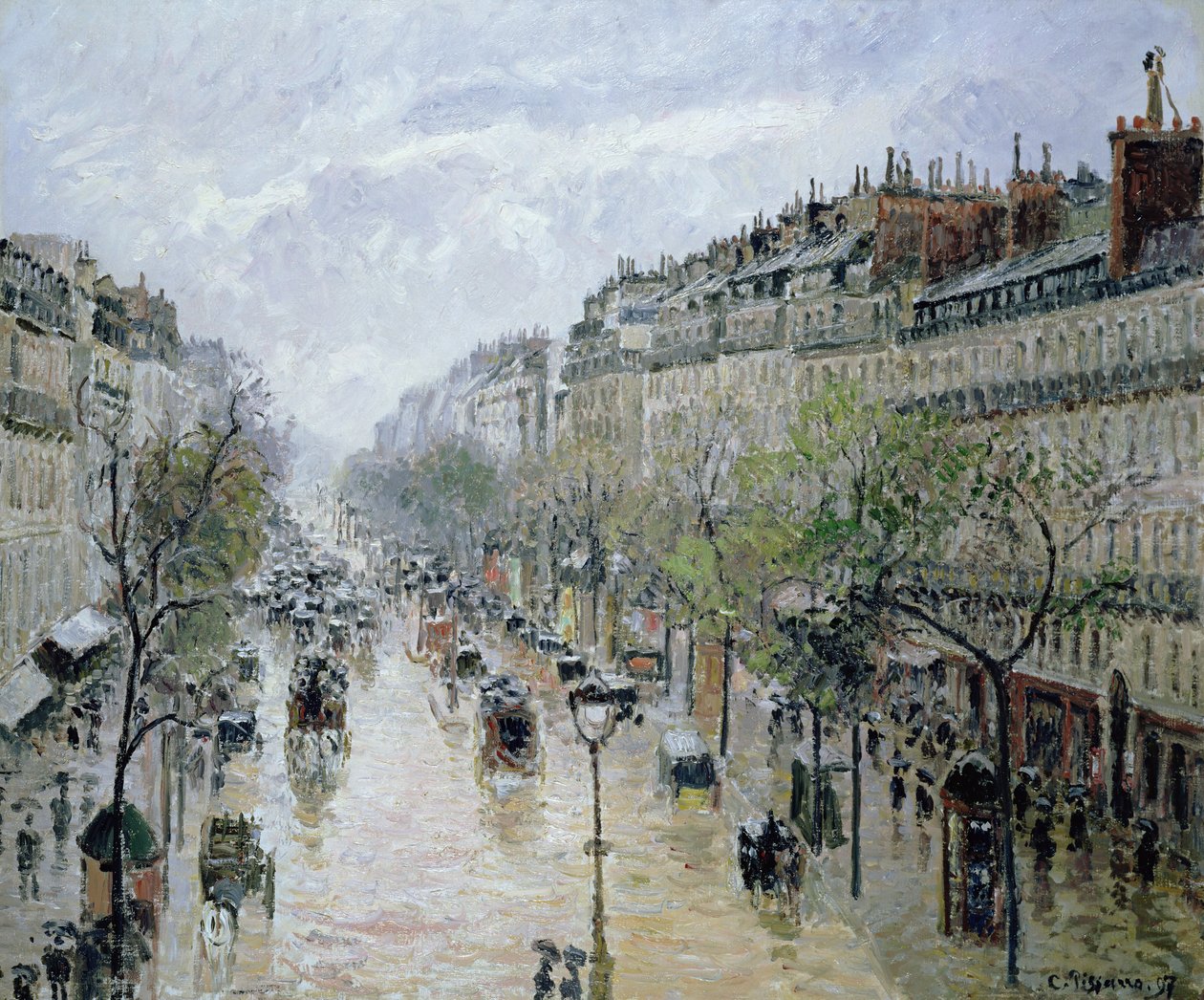Boulevard Montmartre, 1897 od Camille Jacob Pissarro