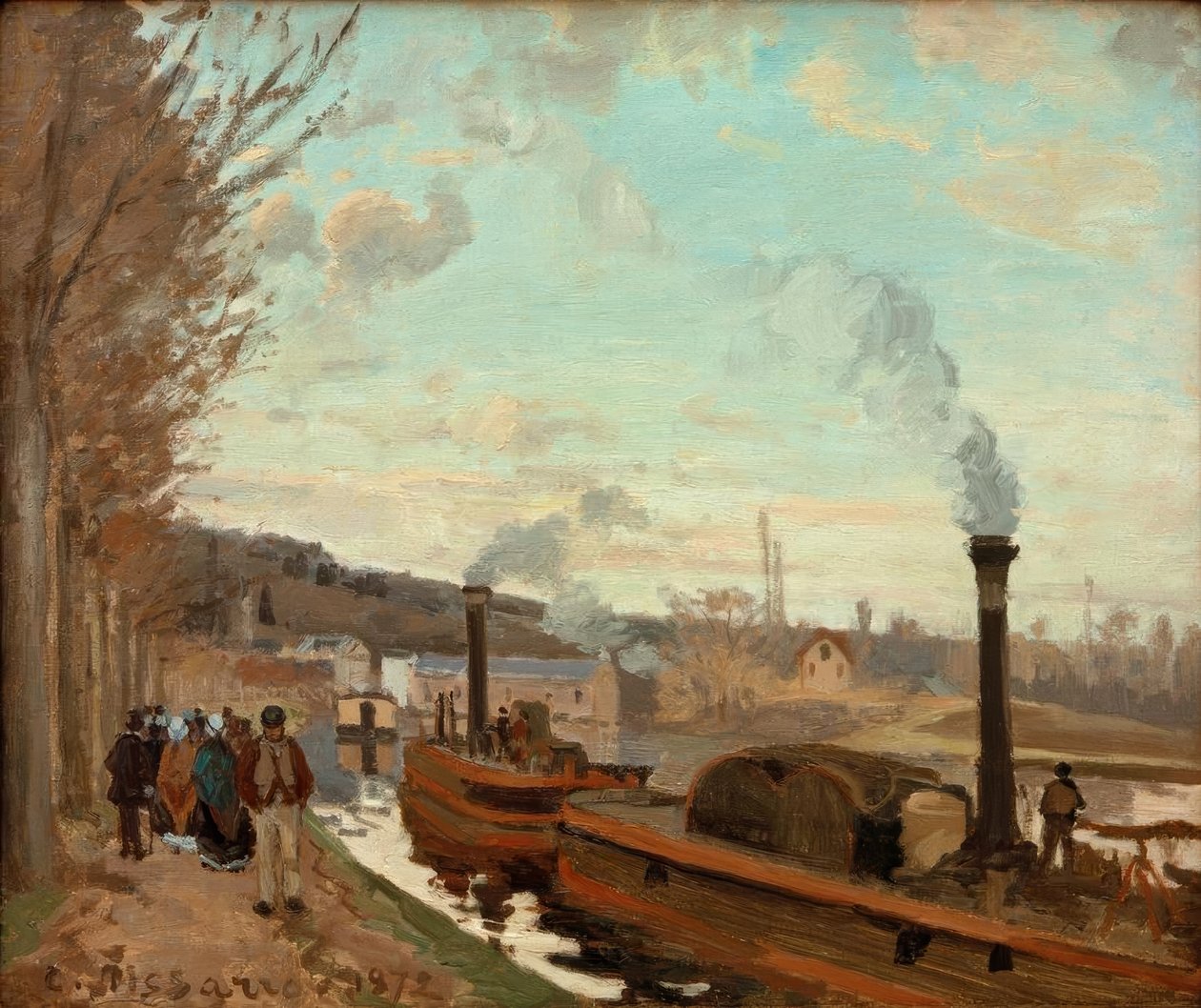 Seina v Port-Marly od Camille Jacob Pissarro