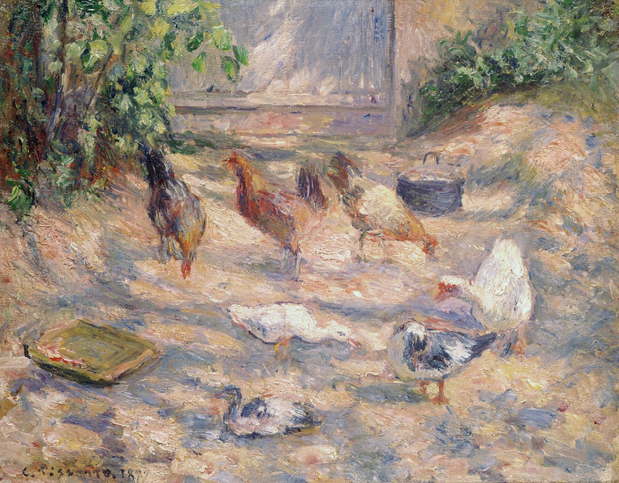 Statek v Pontoise, 1877 od Camille Jacob Pissarro