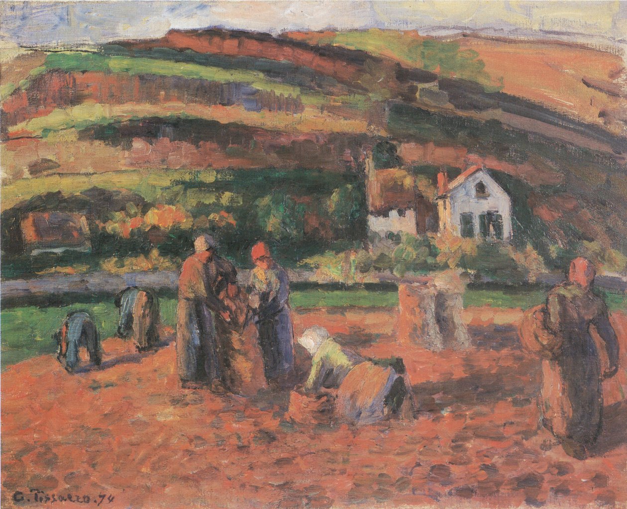 Sklizeň brambor od Camille Jacob Pissarro