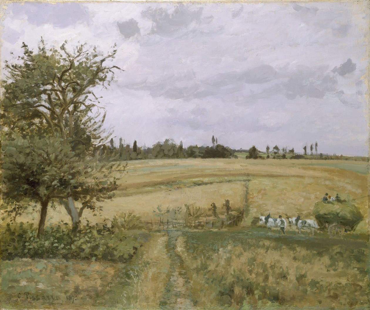 Krajina v Pontoise, 19. století od Camille Jacob Pissarro