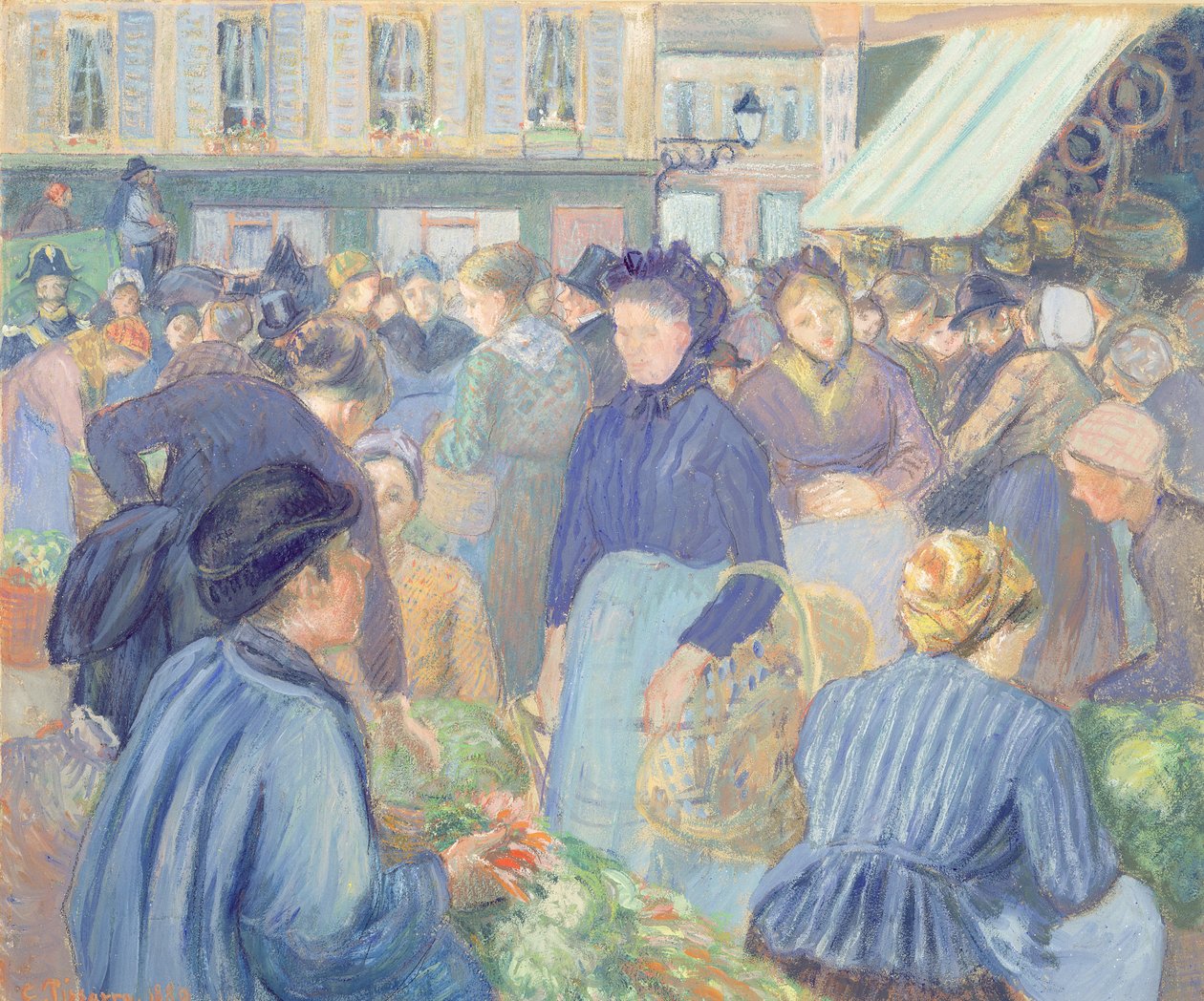 Le Marche de Gisors, 1889 od Camille Jacob Pissarro