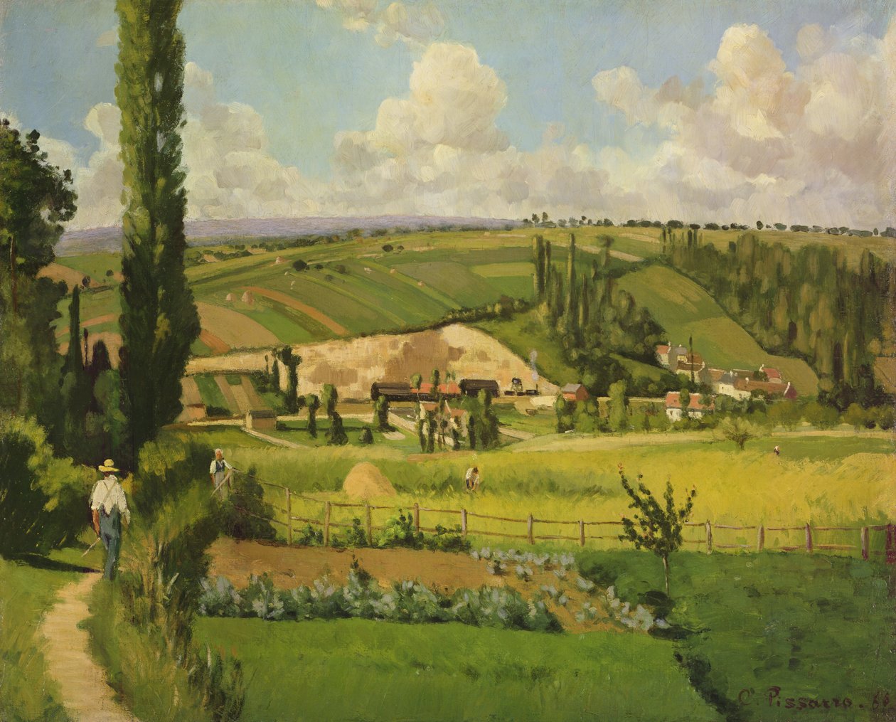 Krajina s Patis, Pointoise, 1868 od Camille Jacob Pissarro