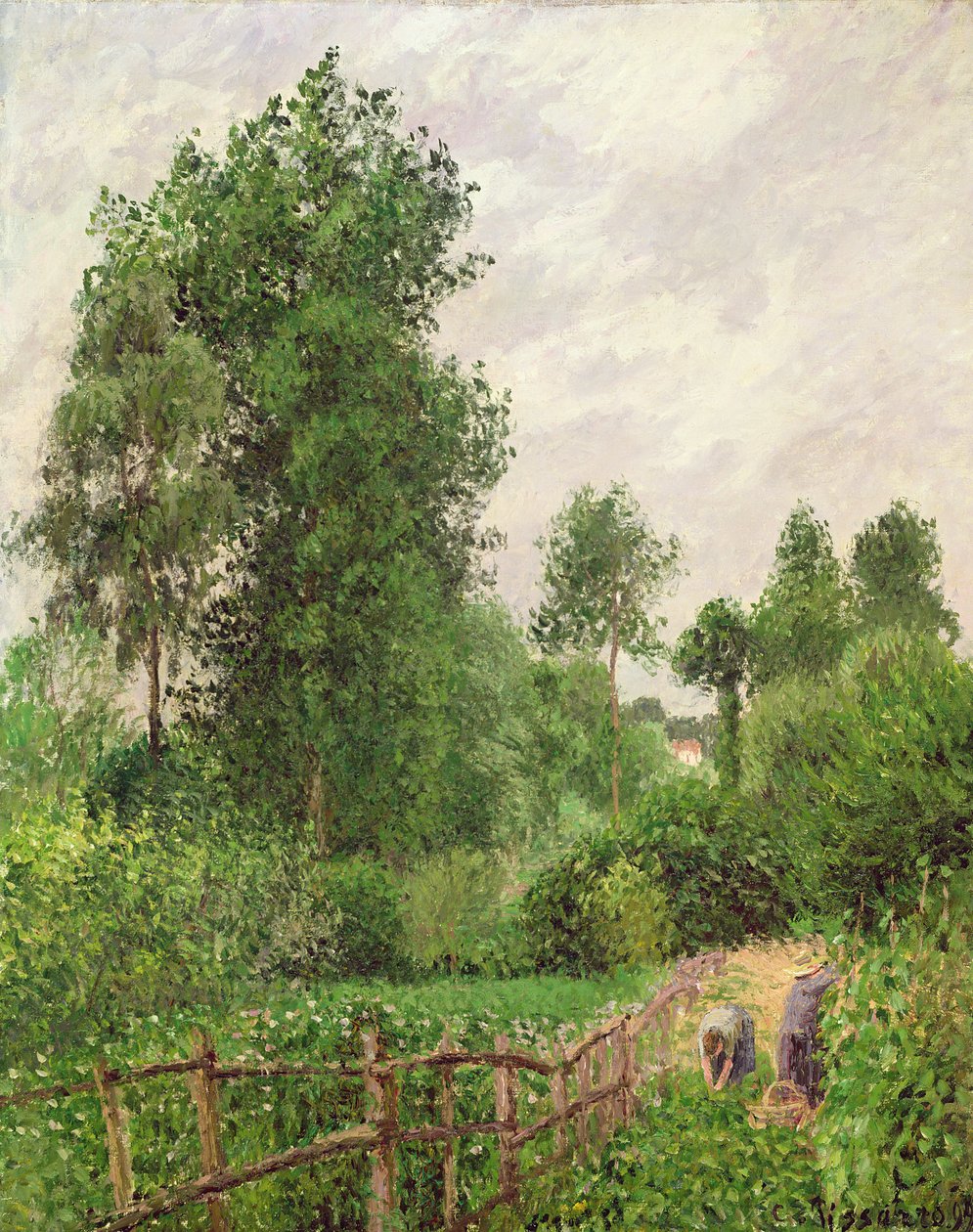 Krajina, šedé počasí v Eragny, 1899 od Camille Jacob Pissarro