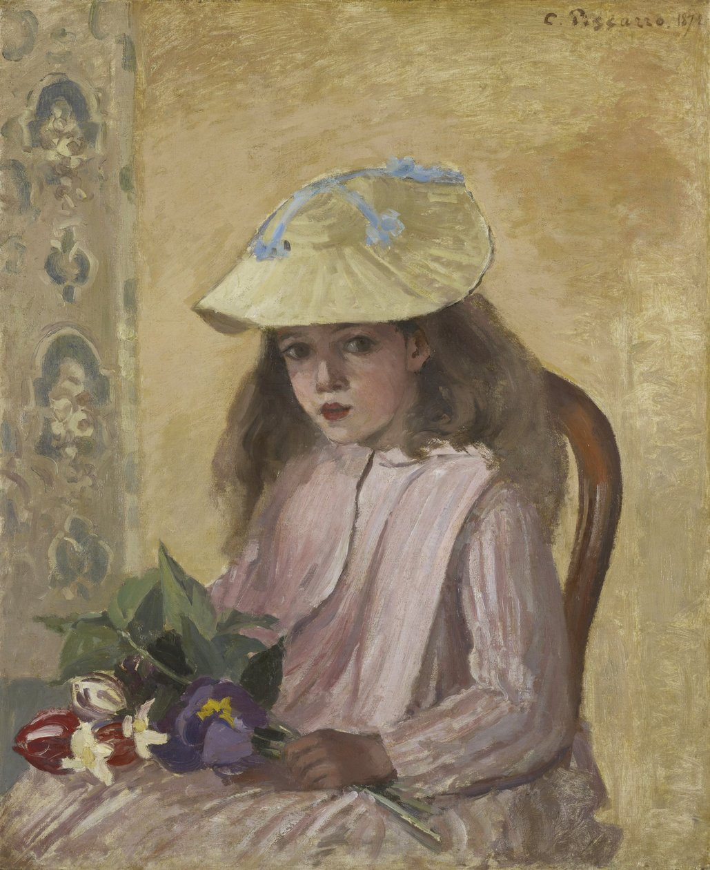 Portrét umělcovy dcery, 1872 od Camille Jacob Pissarro