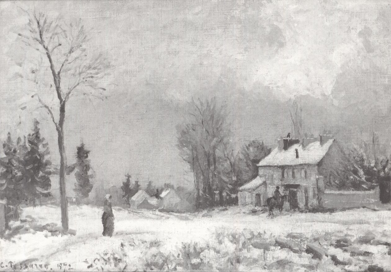 Route de Versailles à saint-Germain à Louveciennes od Camille Jacob Pissarro