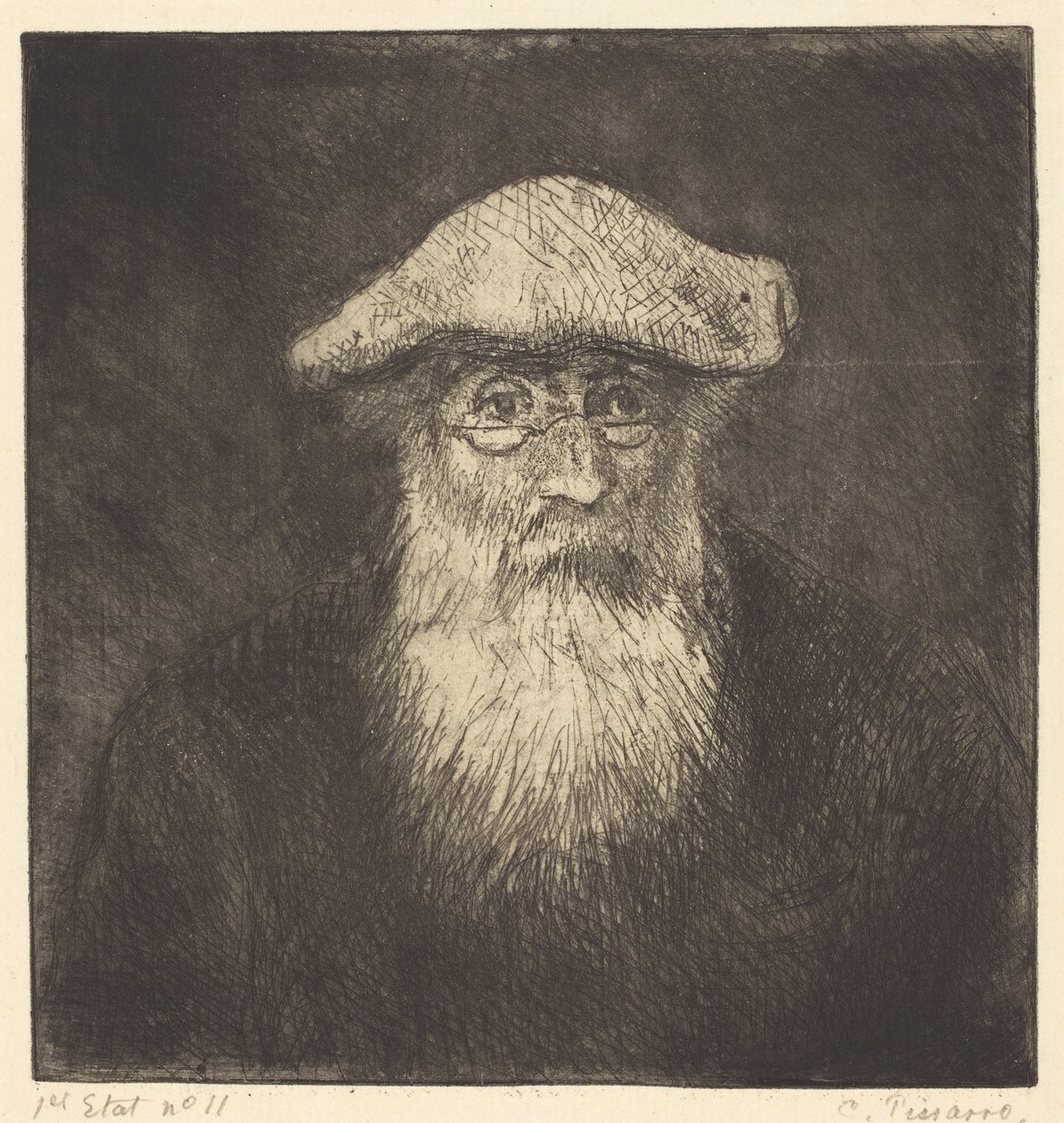 Autoportrét, kolem roku 1890 od Camille Jacob Pissarro