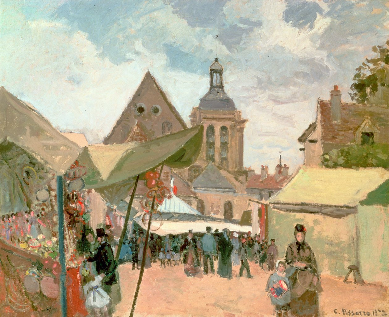 září Fete, Pontoise, 1872 od Camille Jacob Pissarro