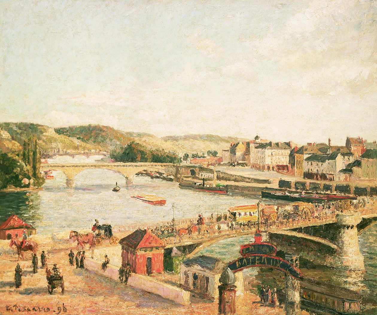 Sluneční svit v Rouenu, 1896 od Camille Jacob Pissarro