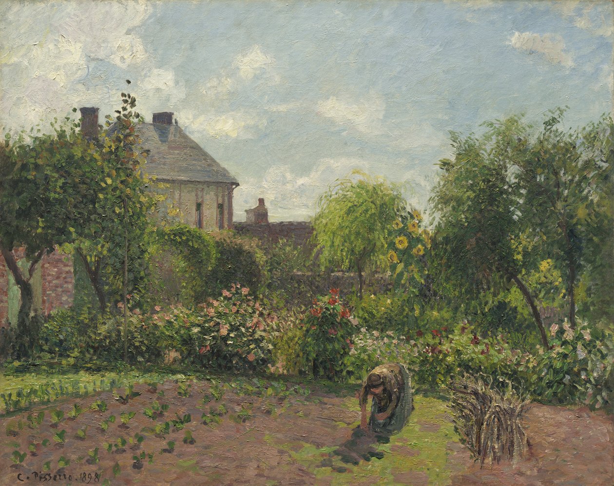Umělcova zahrada v Eragny, 1898 od Camille Jacob Pissarro