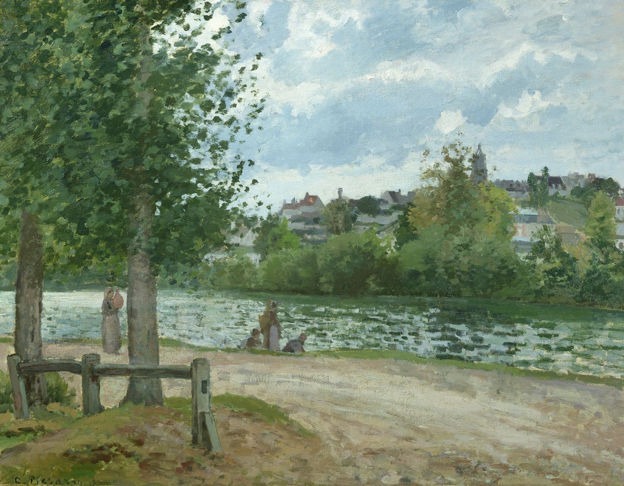 Banks of the Oise v Pontoise, 1870 od Camille Jacob Pissarro