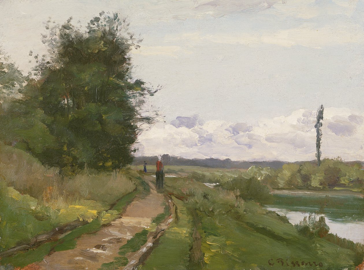 Břehy Seiny v Bougival, 1864 od Camille Jacob Pissarro
