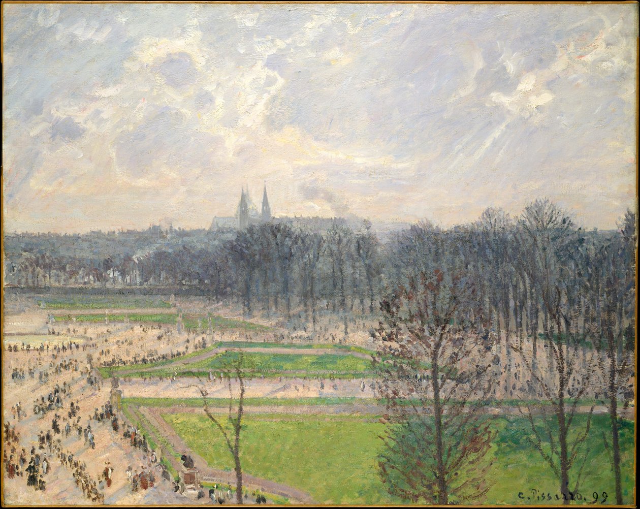 Zahrada tuilerií v zimním odpoledni od Camille Jacob Pissarro