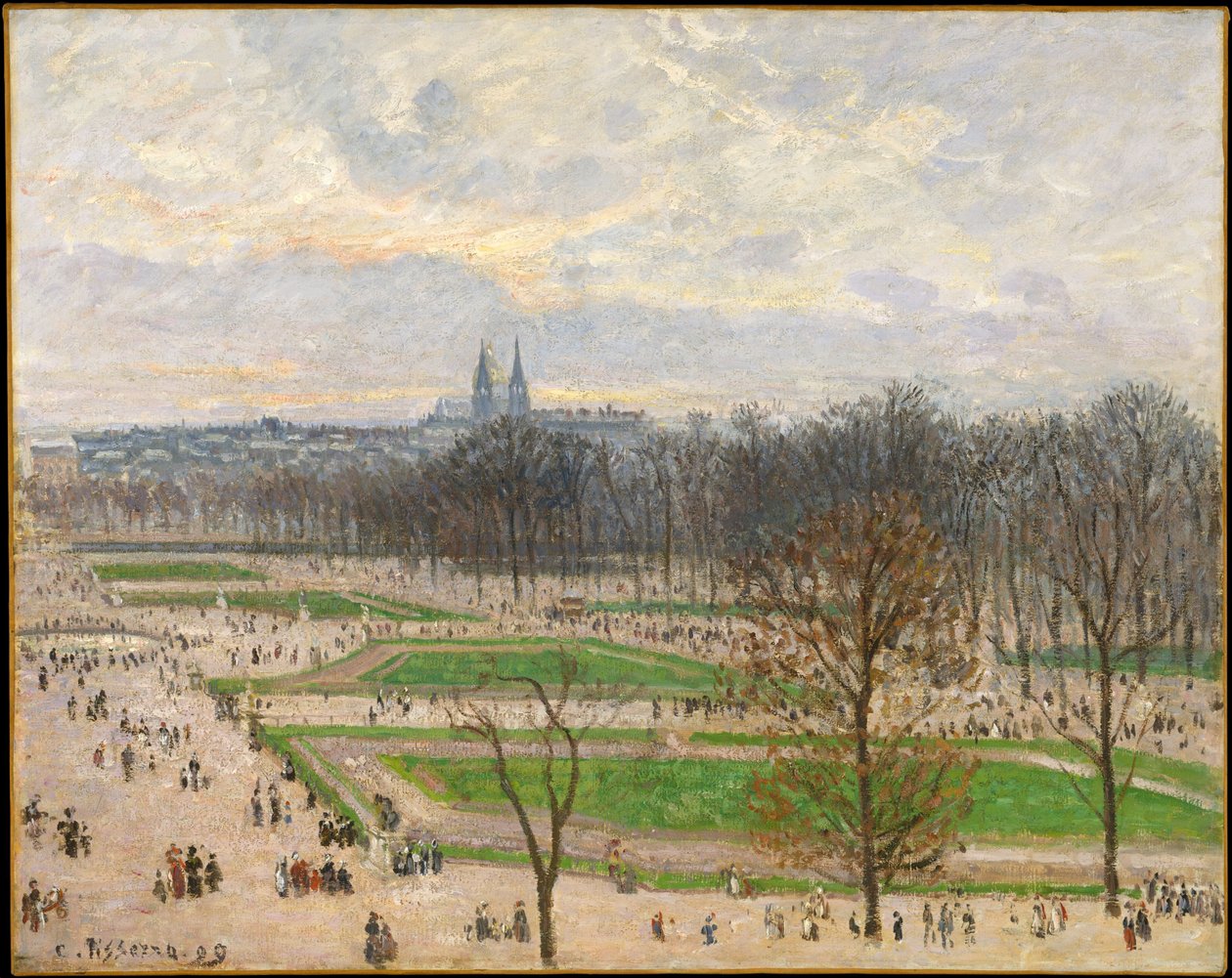 Zahrada tuilerií v zimním odpoledni od Camille Jacob Pissarro