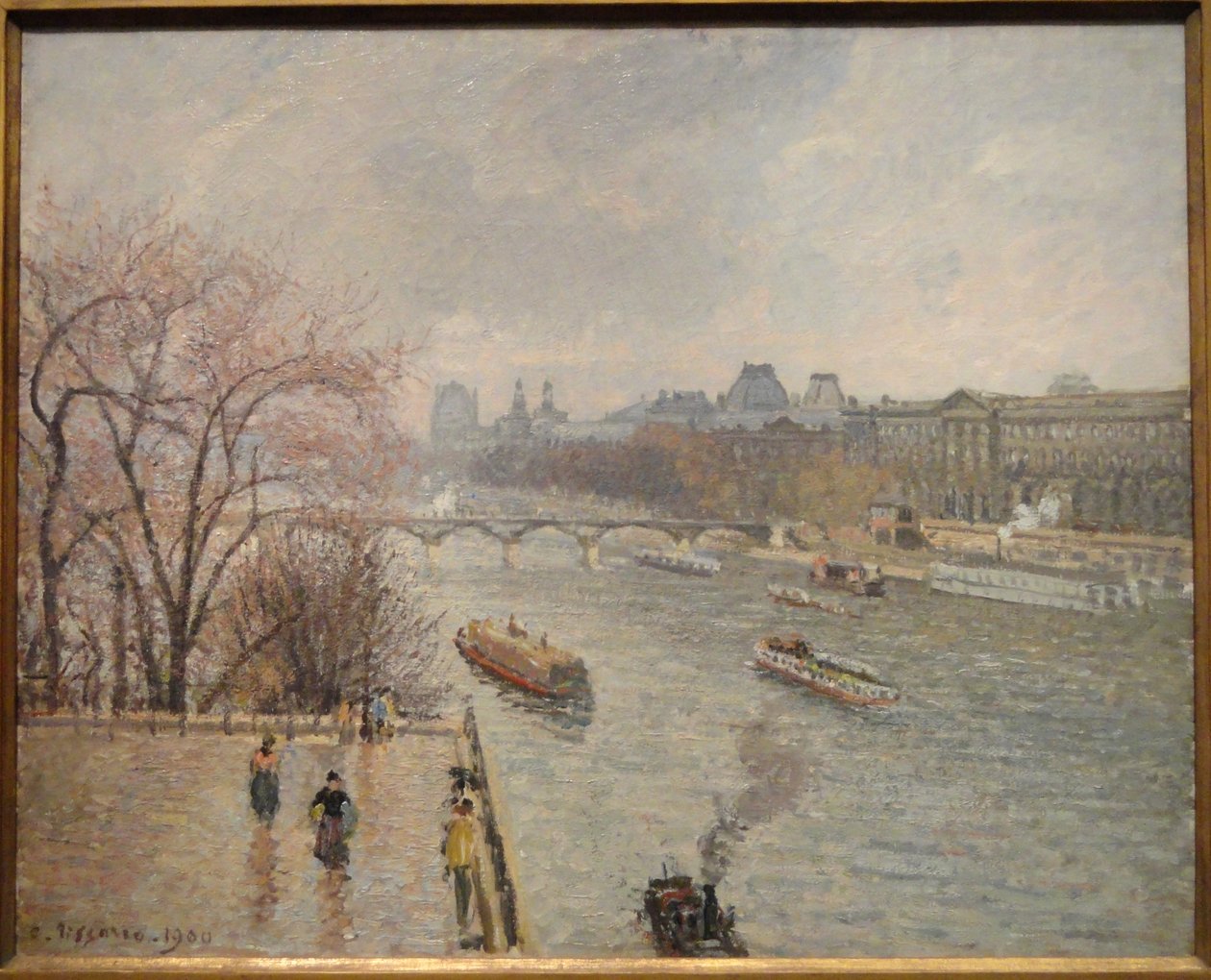 Louvre, odpolední, deštivé počasí první série od Camille Jacob Pissarro