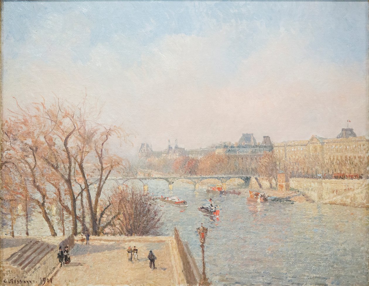 Louvre: Ráno, sluneční světlo od Camille Jacob Pissarro