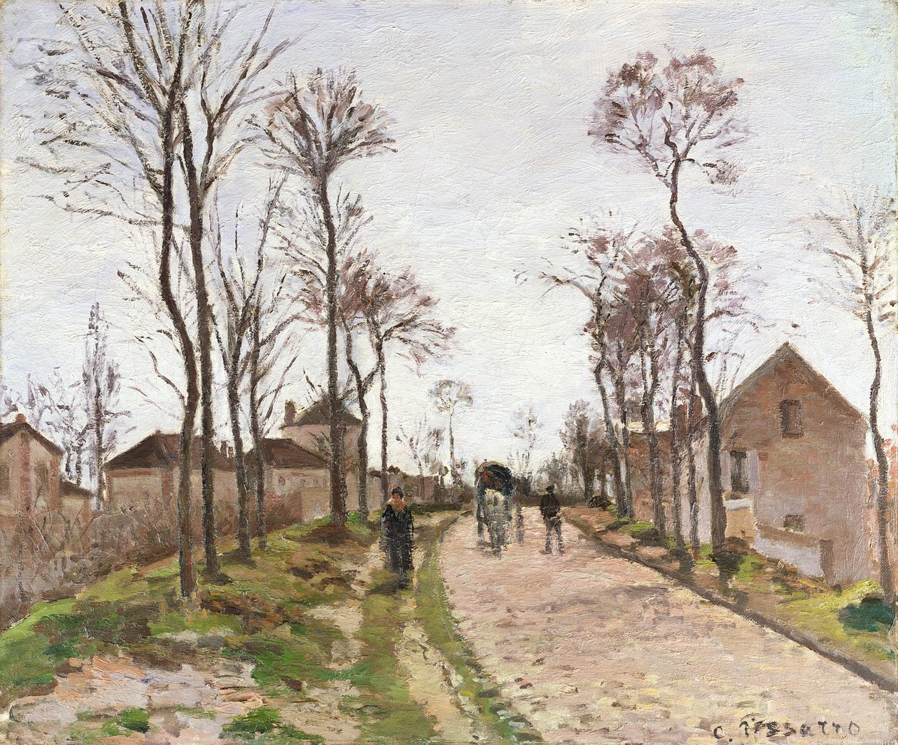 Cesta k Saint Cyr v Louveciennes, cca 1870 od Camille Jacob Pissarro