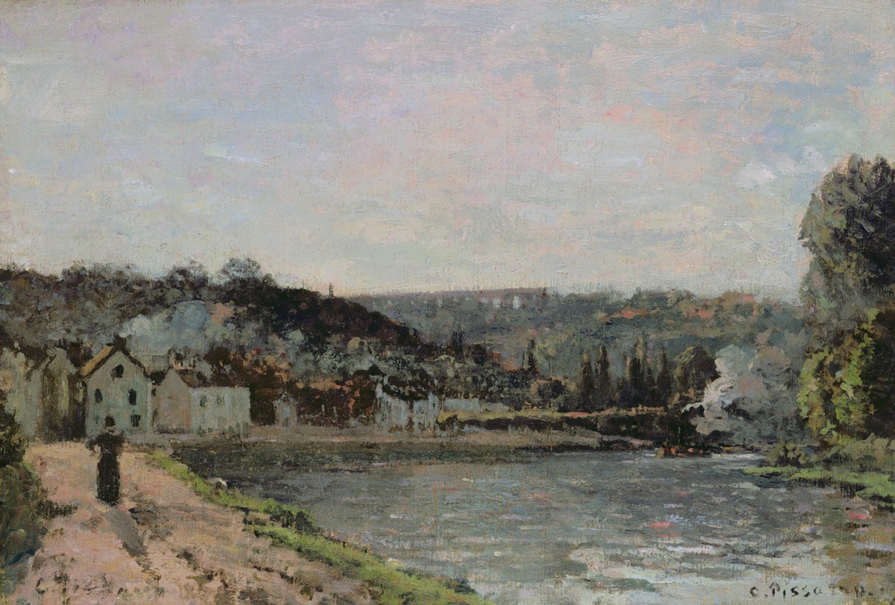 Seina v Bougival, 1871 od Camille Jacob Pissarro