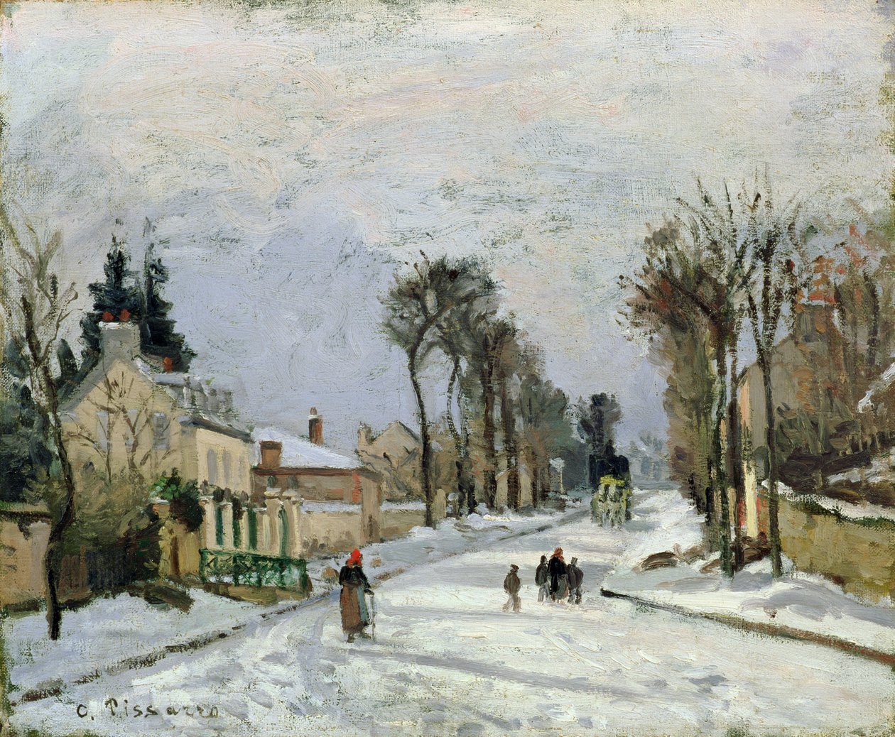 Versailles Road v Louveciennes, 1869 od Camille Jacob Pissarro