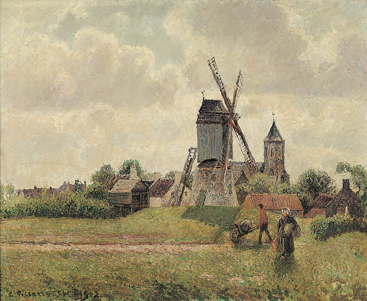 Vieux-Moulin v Knokke 1894, 1902 od Camille Jacob Pissarro