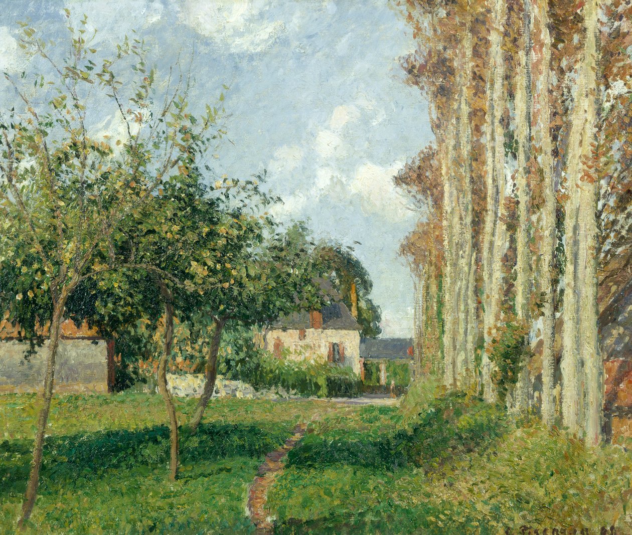 Varengeville, hostinec Manor, odpoledne, 1889 od Camille Jacob Pissarro