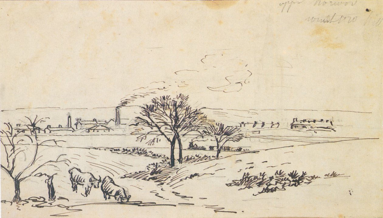 Pohled z Horního Norwoodu od Camille Jacob Pissarro
