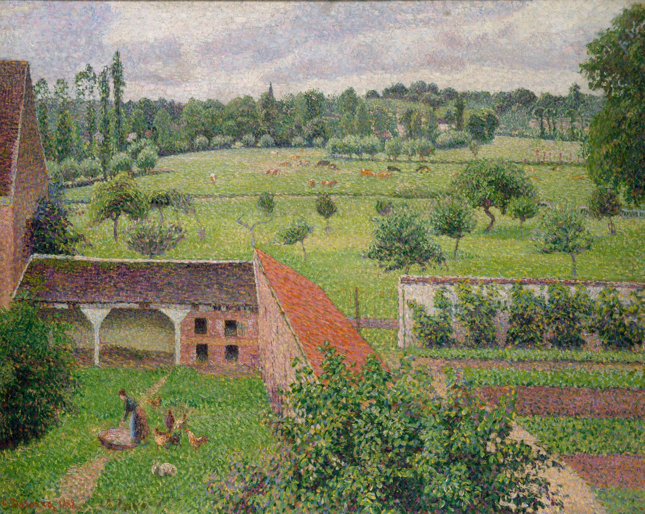 Pohled z mého okna, Éragny-sur-Epte od Camille Jacob Pissarro