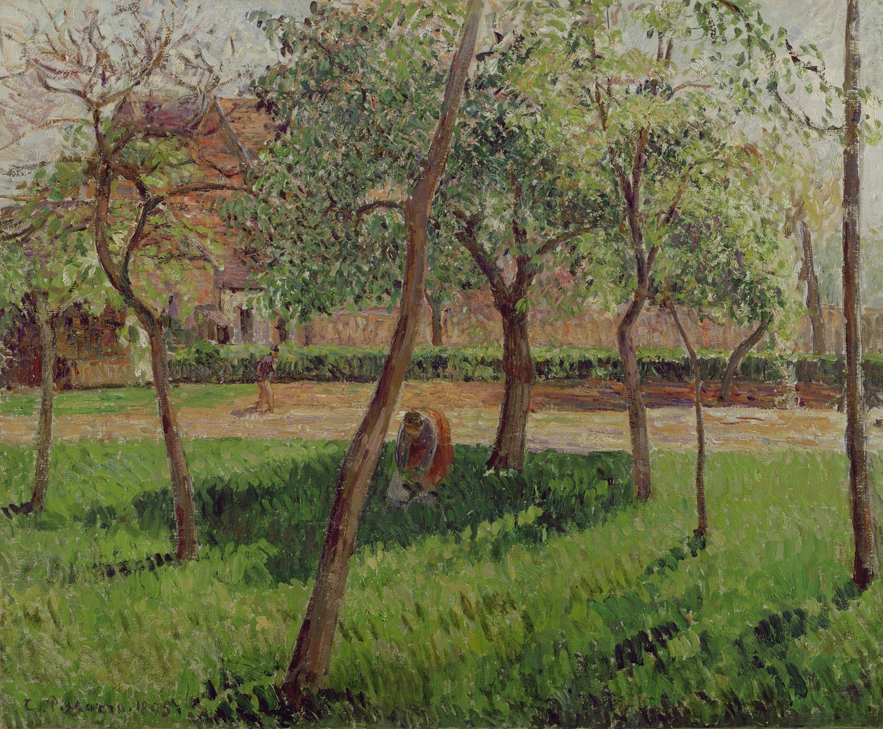 Opevněná zahrada v Eragny, 1895 od Camille Jacob Pissarro