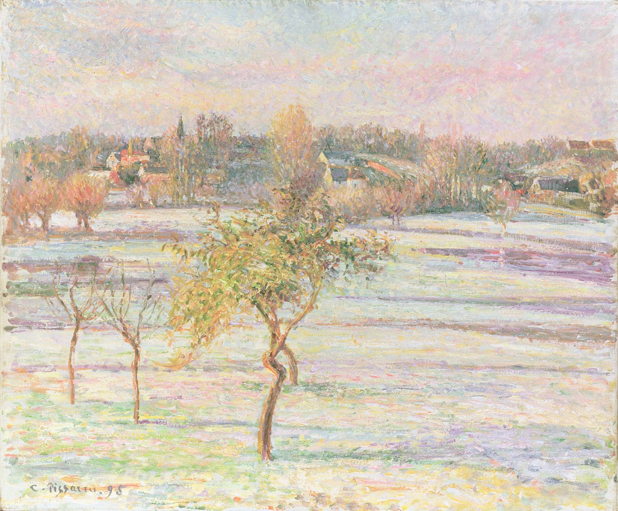 White Frost at Eragny, 1895 od Camille Jacob Pissarro