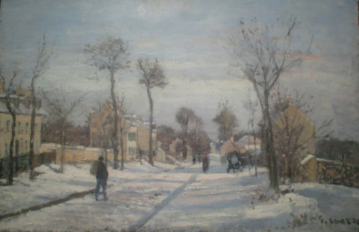 Route de Versailles v Louveciennes od Camille Jacob Pissarro