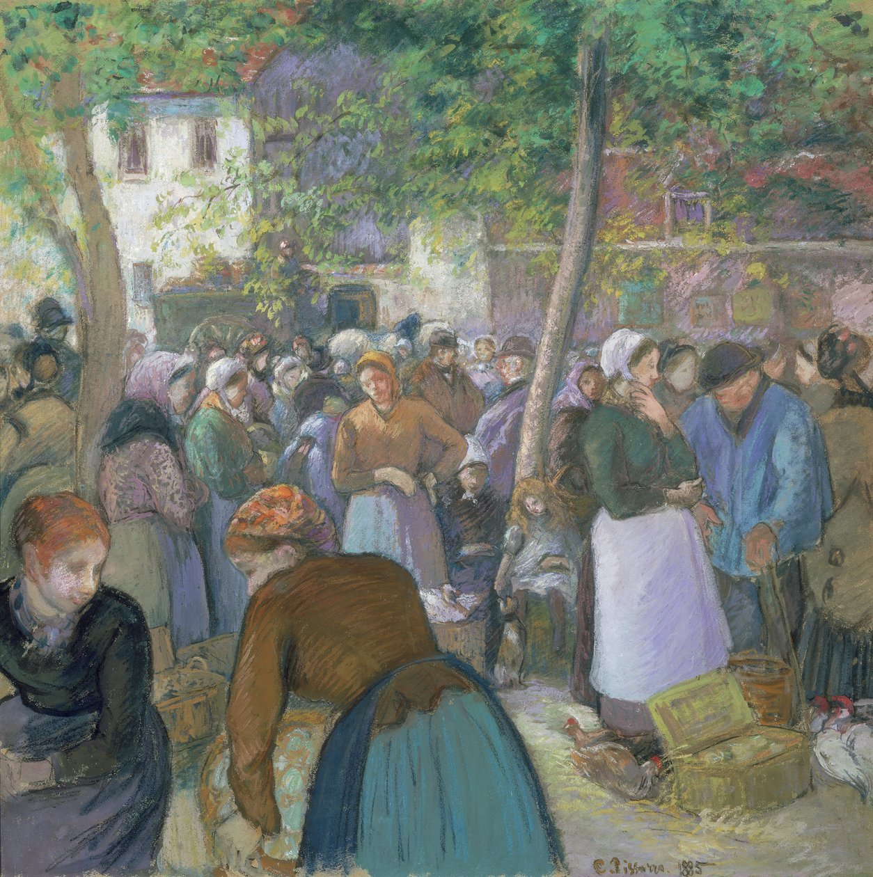 Drůbeží trh u Gisors od Camille Jacob Pissarro