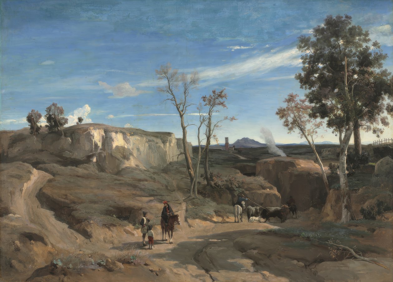 La Cervara, římská Campagna od Camille Corot