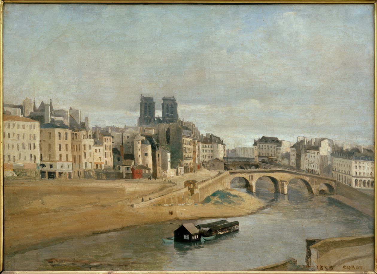 Quai des Orfèvres od Jean Baptiste Camille Corot