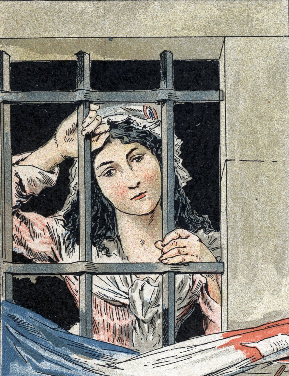 Charlotte Corday (1768-1793), která ve vězení zavraždila Jeana-Paula (Jean Paul) Marata. od Camille Gilbert