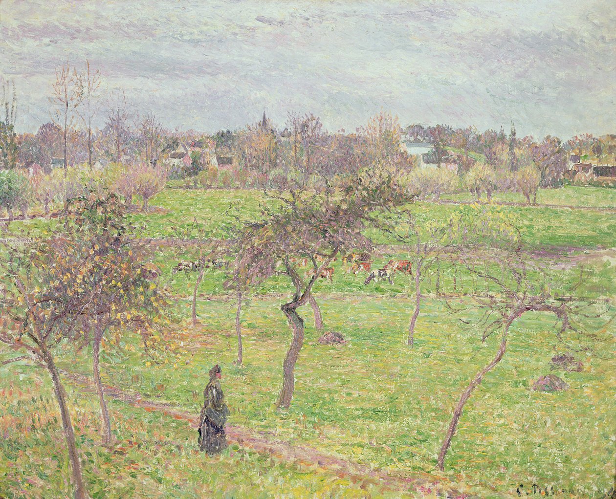 Jabloně na louce v Eragny, 1894 od Camille Jacob Pissarro