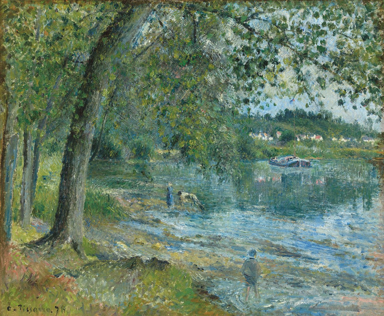 Banks of the Oise v Auvers-sur-Oise; Banks of the Oise v Auvers-sur-Oise, 1878 od Camille Jacob Pissarro