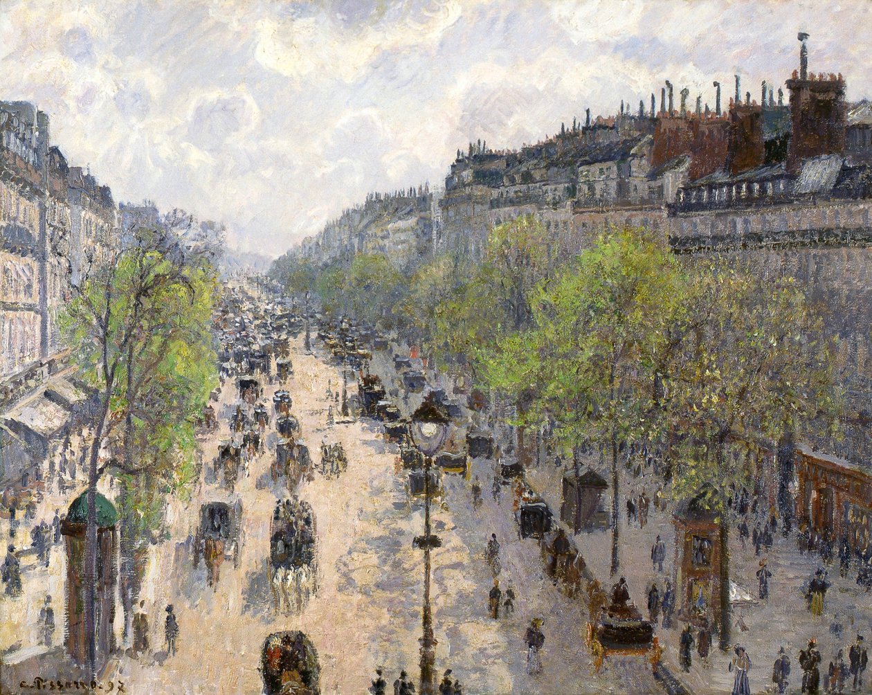 Boulevard Montmartre, jaro, 1897 od Camille Jacob Pissarro