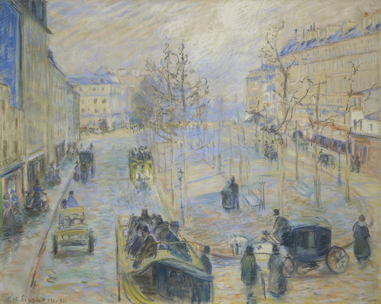 Boulevard Rochechouart, 1880 od Camille Jacob Pissarro