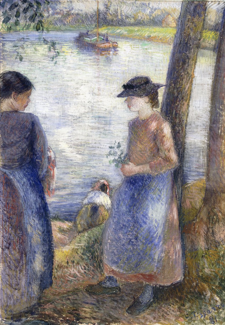 U vody, 1881 od Camille Jacob Pissarro