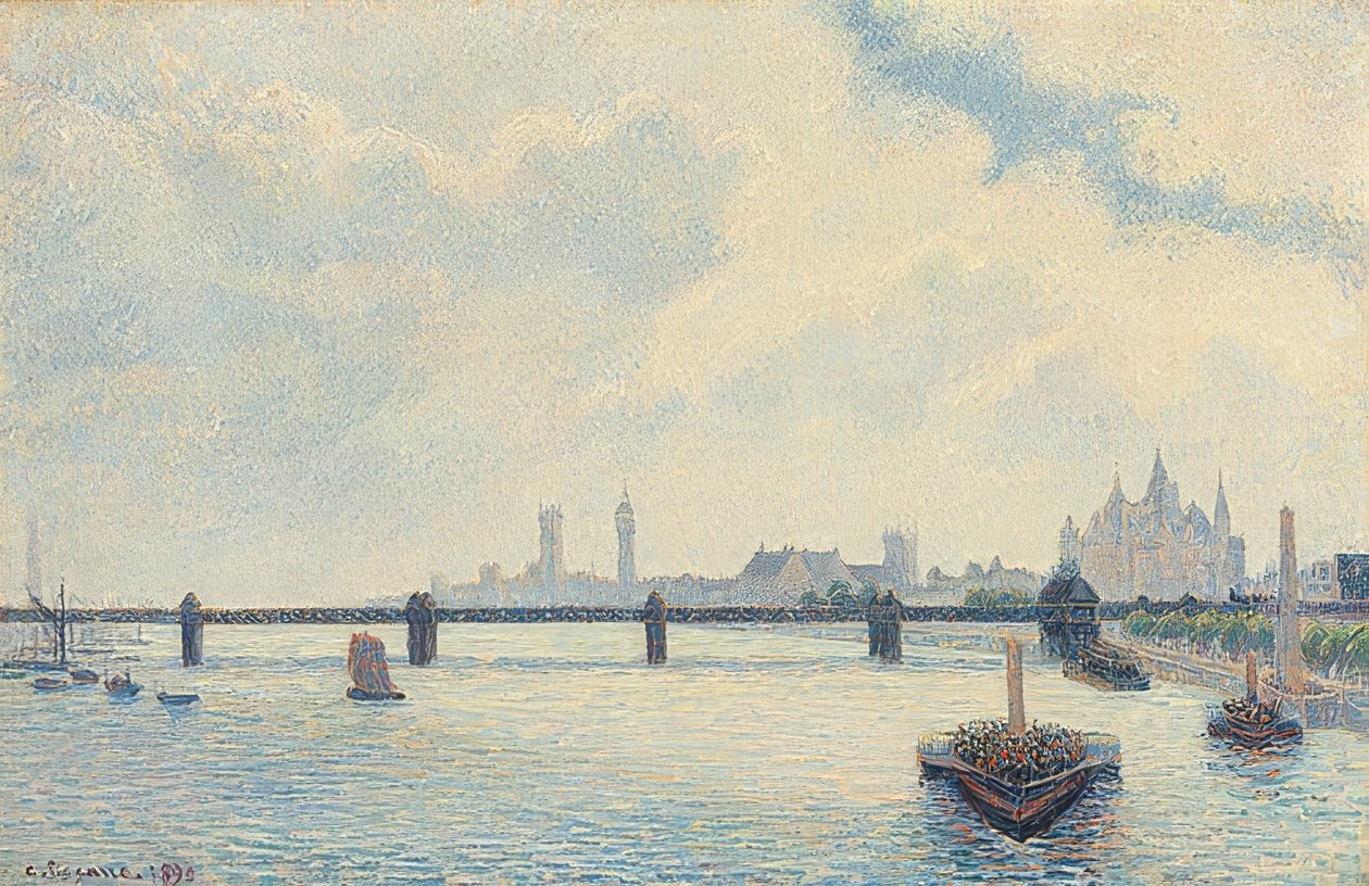 Charing Cross Bridge, Londýn. 1890 od Camille Jacob Pissarro