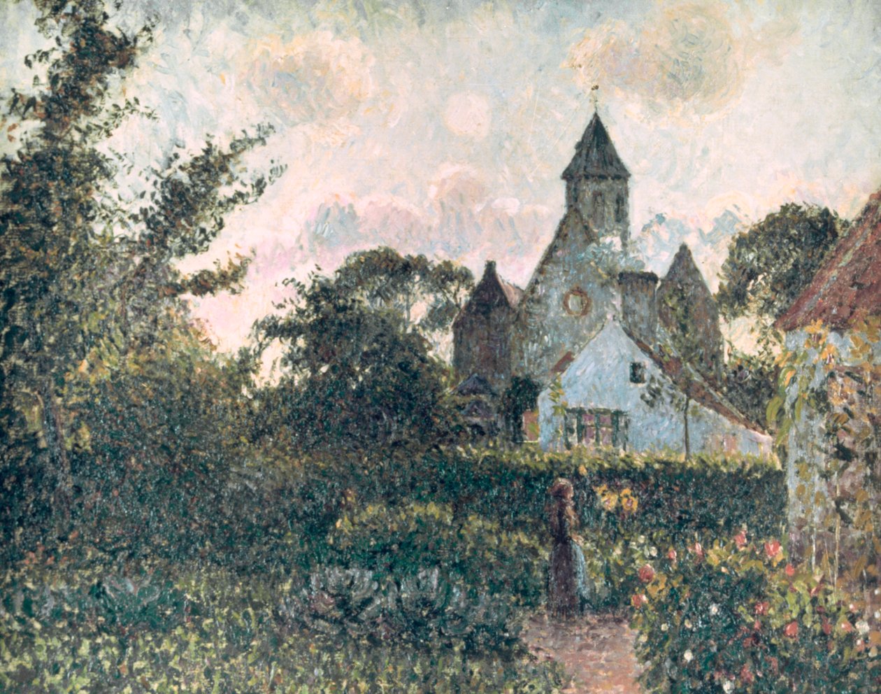 Kostel Knocke, 1894 od Camille Jacob Pissarro