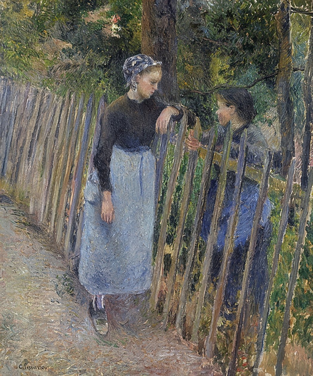 Konverzace. Kolem roku 1881 od Camille Jacob Pissarro