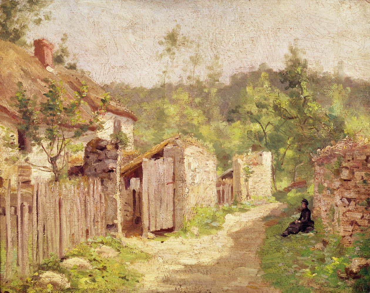 Daumierův dům ve Valmondois od Camille Jacob Pissarro