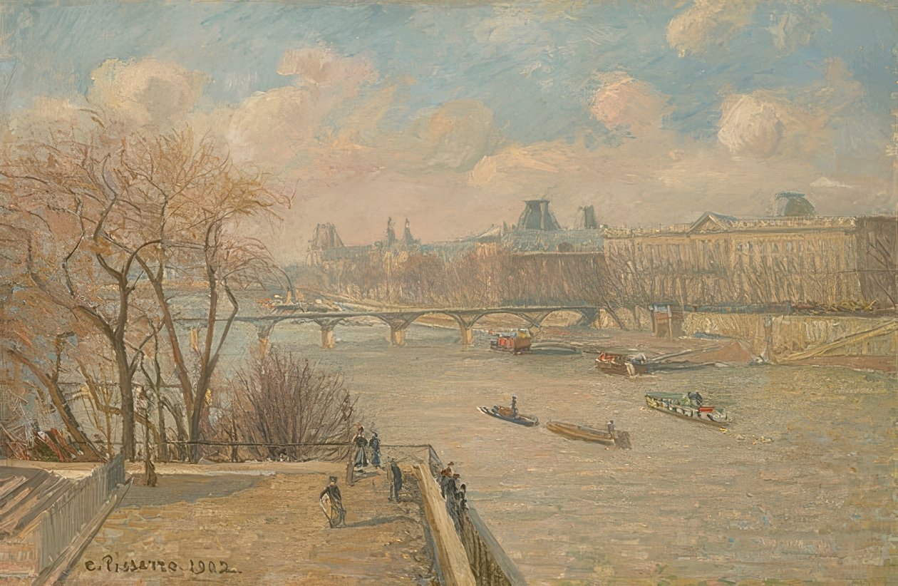 Louvre z Pont Neuf. 1902 od Camille Jacob Pissarro