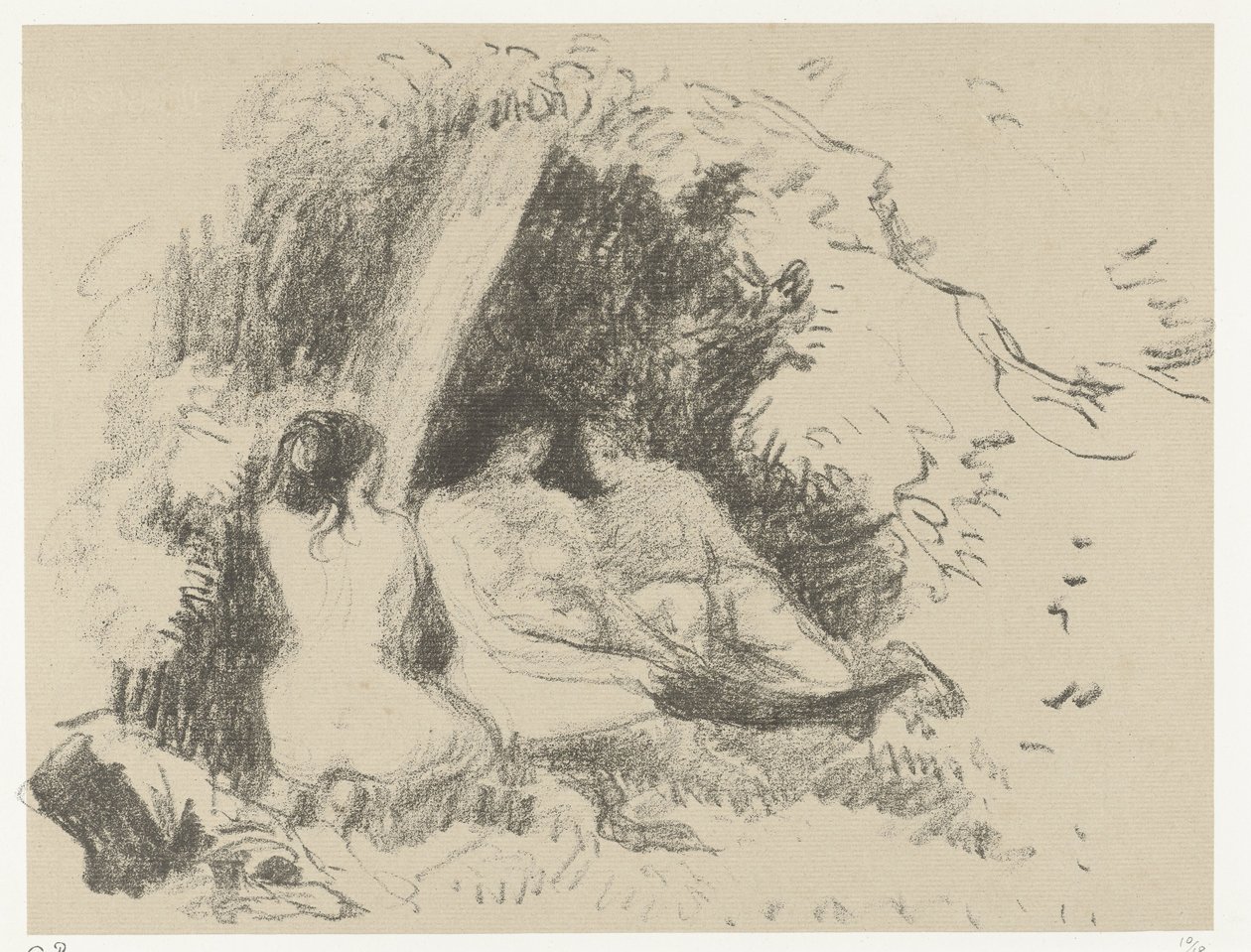 Tři nahé ženy Femmes nues od Camille Jacob Pissarro