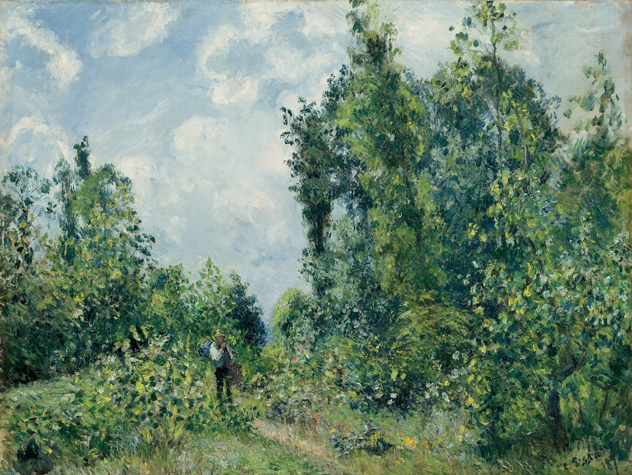 Edge of the Woods; Hrana dřeva, 1878 od Camille Jacob Pissarro