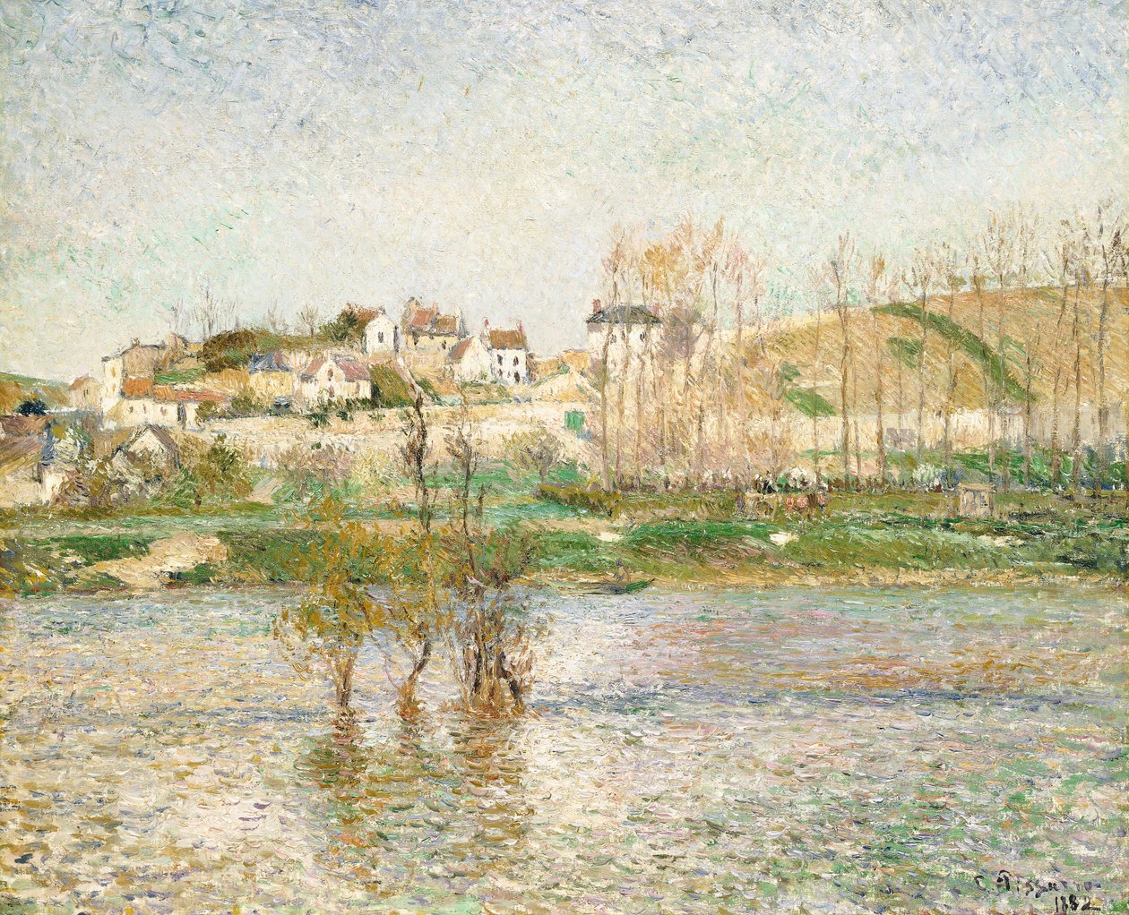 Povodeň v Pontoise, 1882 od Camille Jacob Pissarro