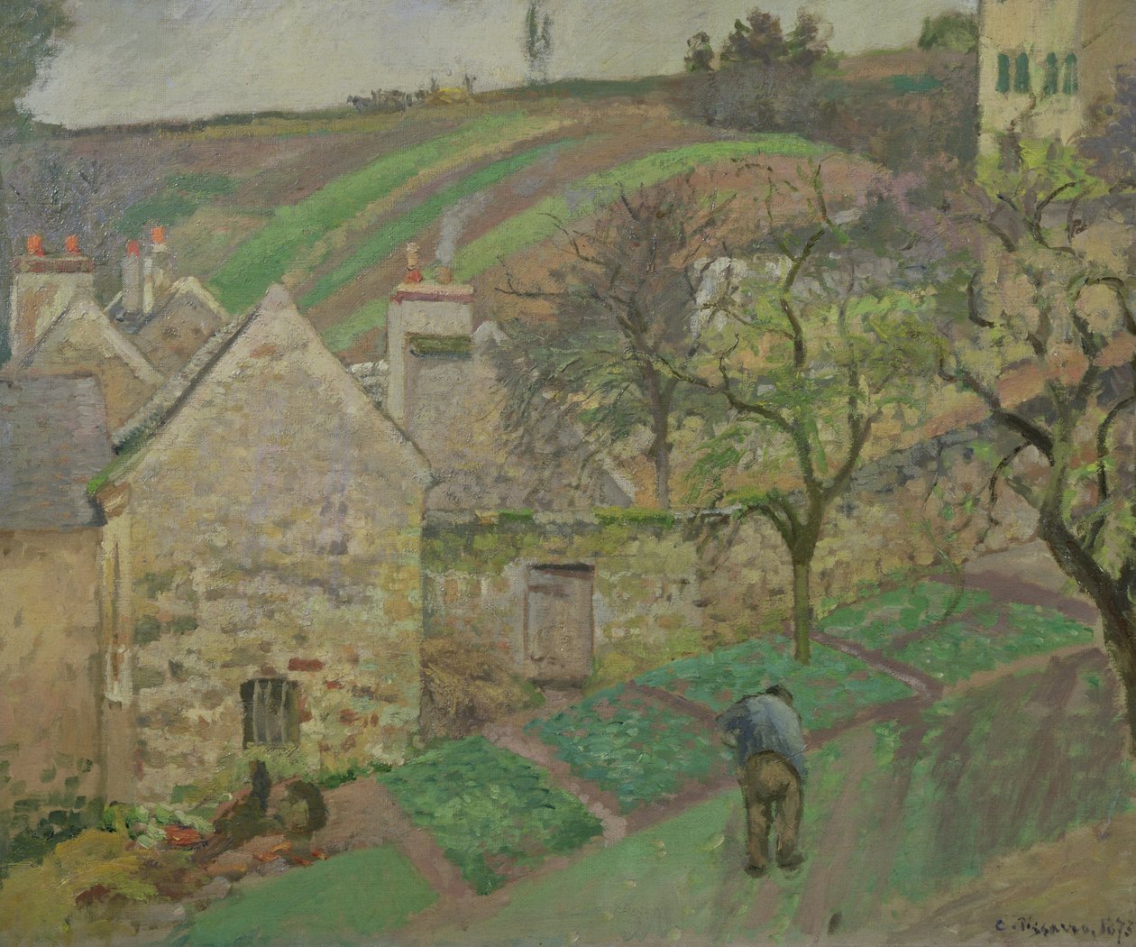 Hillside of the Ermitage, Pontoise, 1873 od Camille Jacob Pissarro