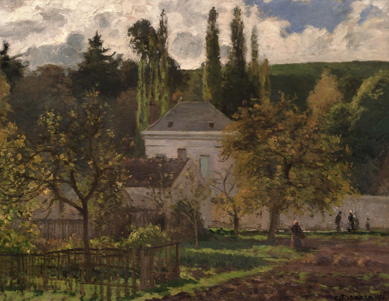 Dům v Ermitáži, Pontoise, 1873 od Camille Jacob Pissarro